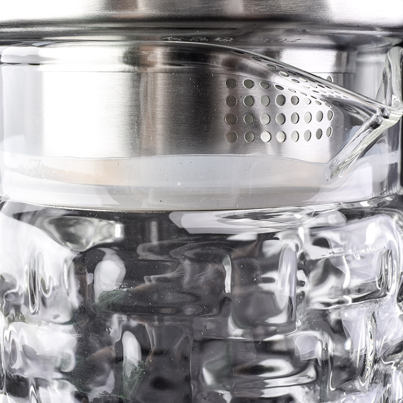 1110ml Woven pattern borosilicate glass kettle 1110ml Woven pattern borosilicate glass kettle