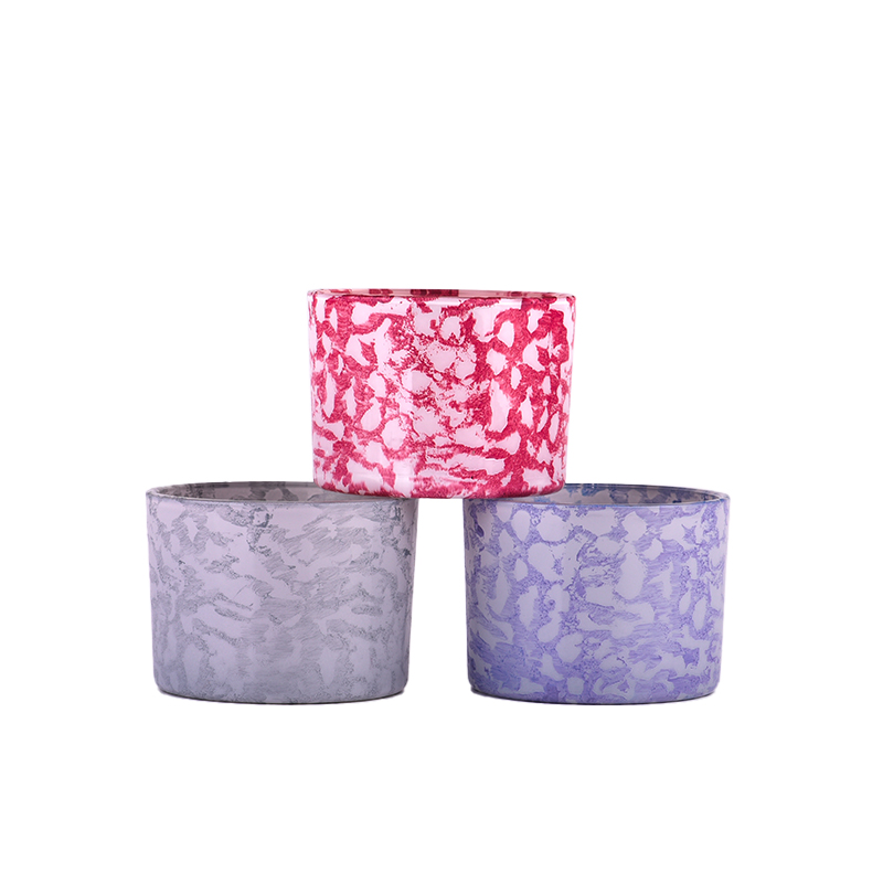 Wholesale red wide mouth glass candle holder for candle making