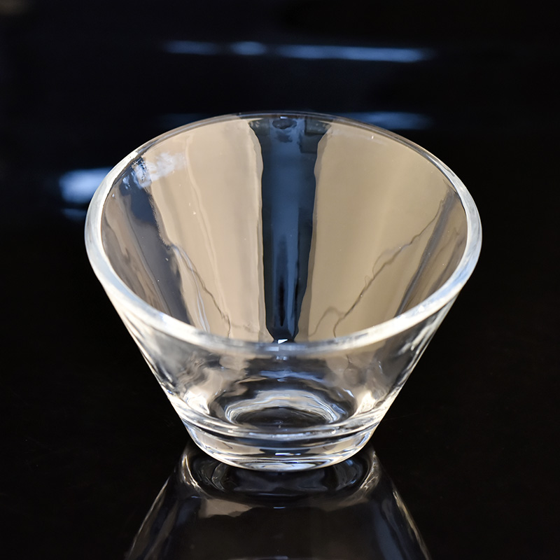 Supply Oblique Top Glass Candle Bowl 115ml Glass Candle Holder with for Soy Wax Home Decor