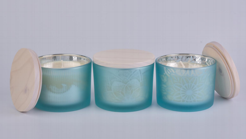 Best sale item 12oz glass candle holder with lid