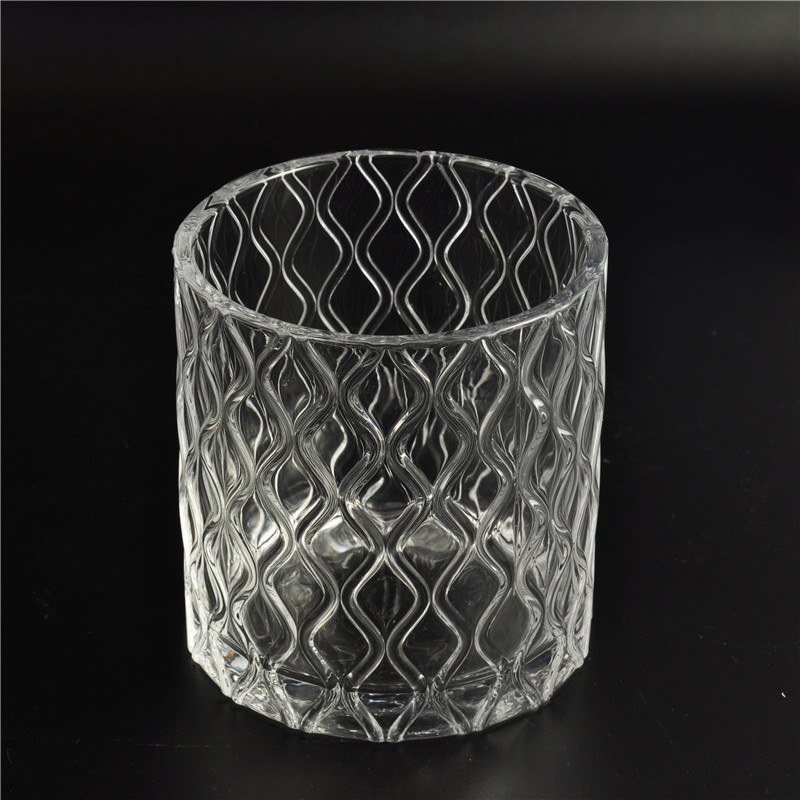 Clear diamond shaped surface glass jar with lid
Clear diamond shaped surface glass jar with lid