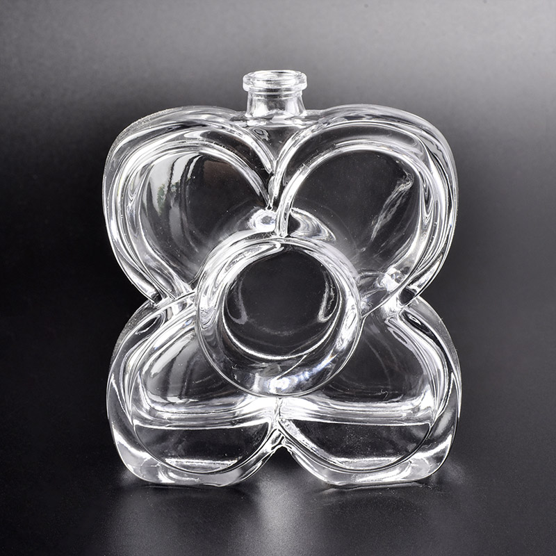 100ml flower shape glass perfume bottle 