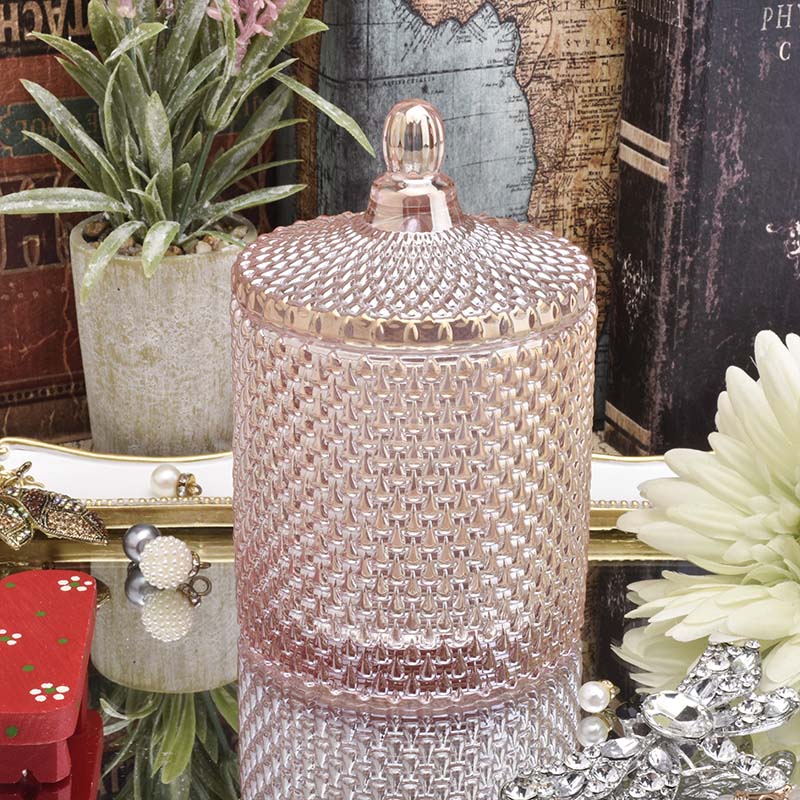 Christmas Candle Jar Glass With Lids