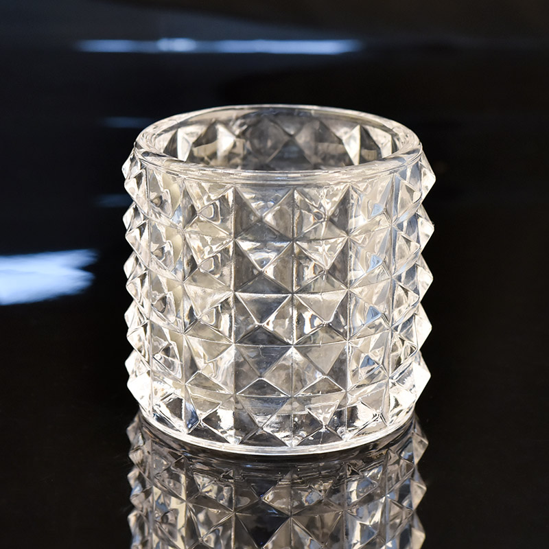 Hot sale crystal glass candle jar for candle making