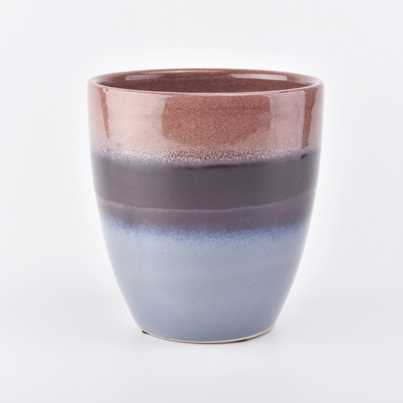 Large capacity Kiln glaze ceramic candle holder 