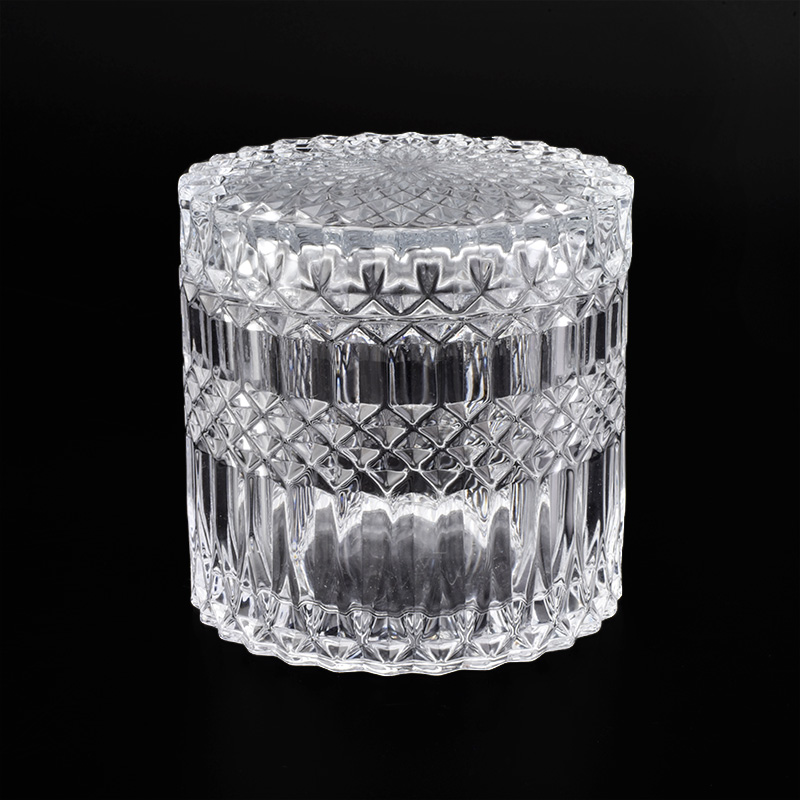luxury woven pattern 16oz candle jars