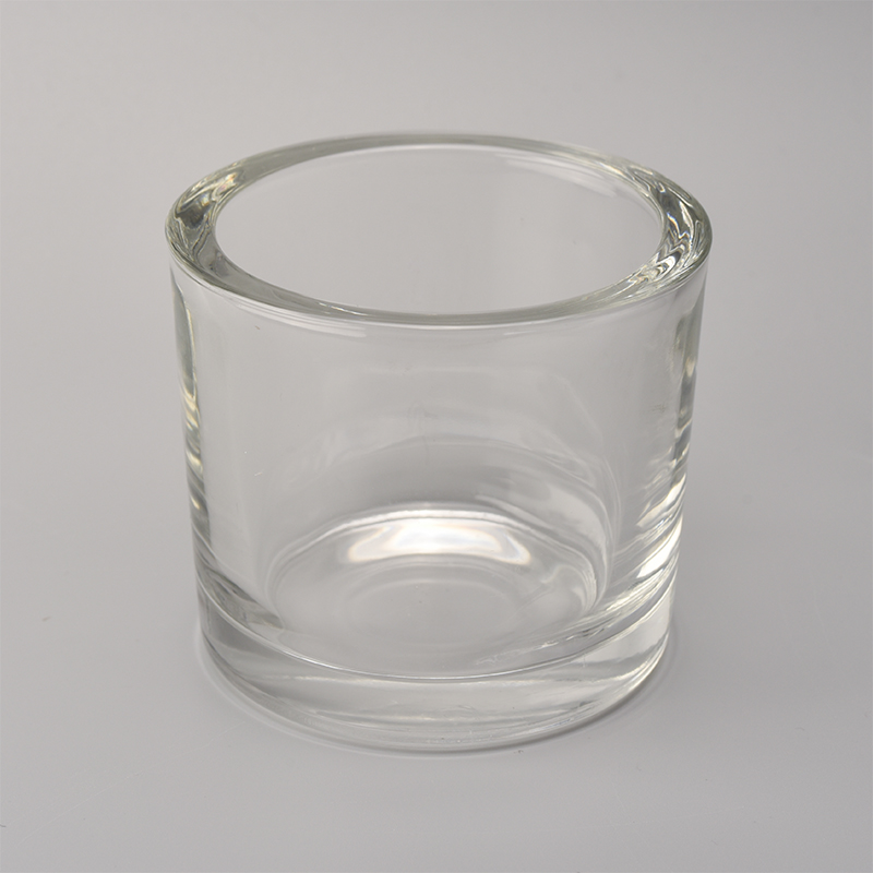 Clear Glass Heavy Base Thick Wall Tea Light Candle Holders