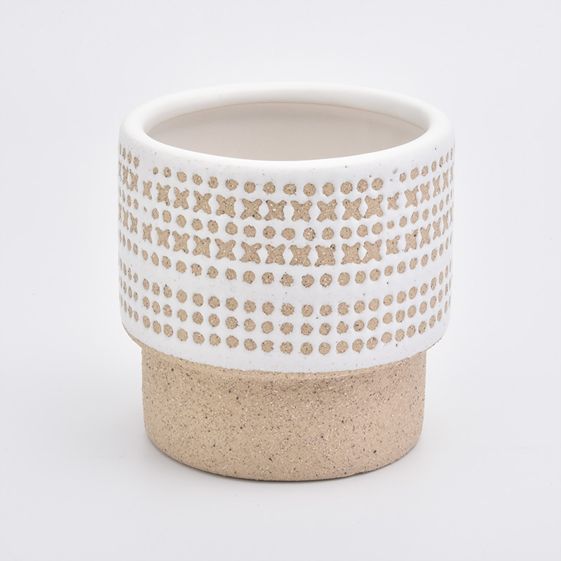luxury home decor pattern ceramic candle jar