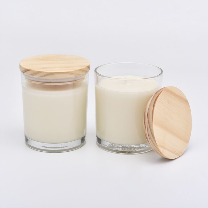 classical transparent candle jar with 100% soy wax