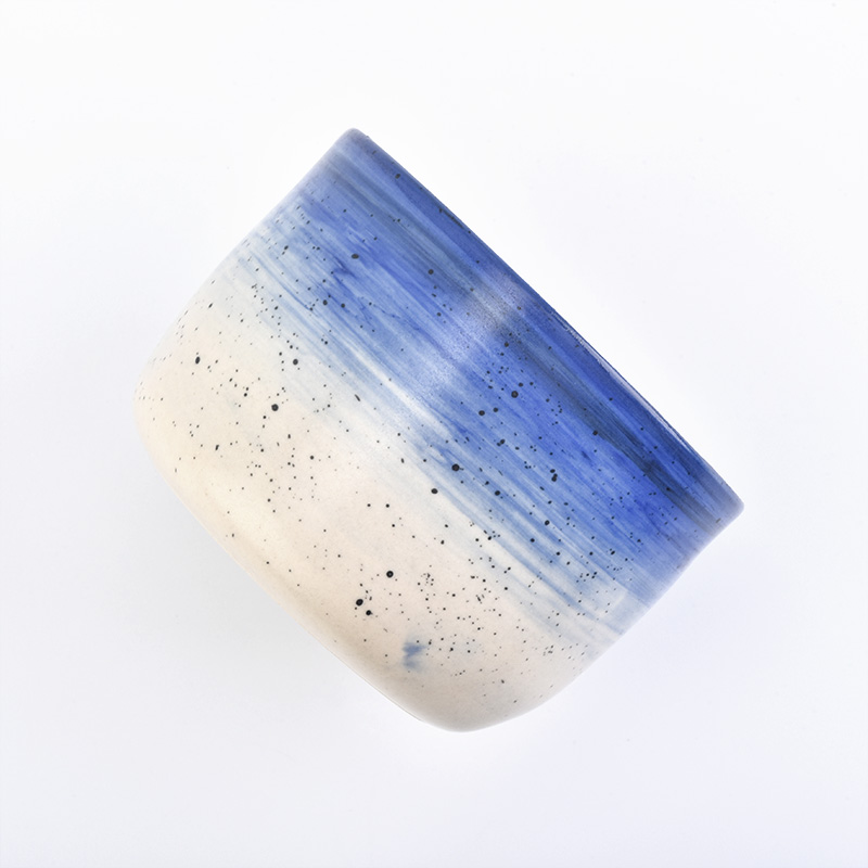 New gradient blue ceramic candlestick series New gradient blue ceramic candlestick series