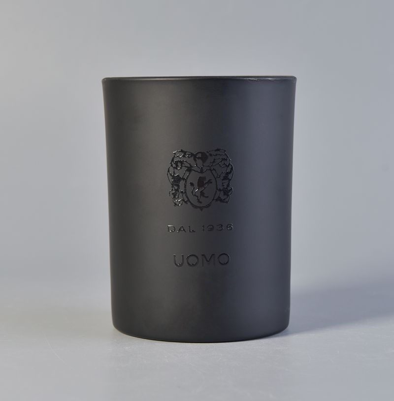 8oz candle containers matte black glass jars wholesale