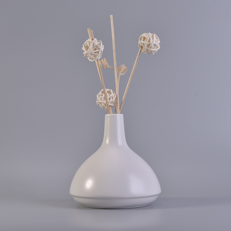 white ceramic reed diffuser bottle