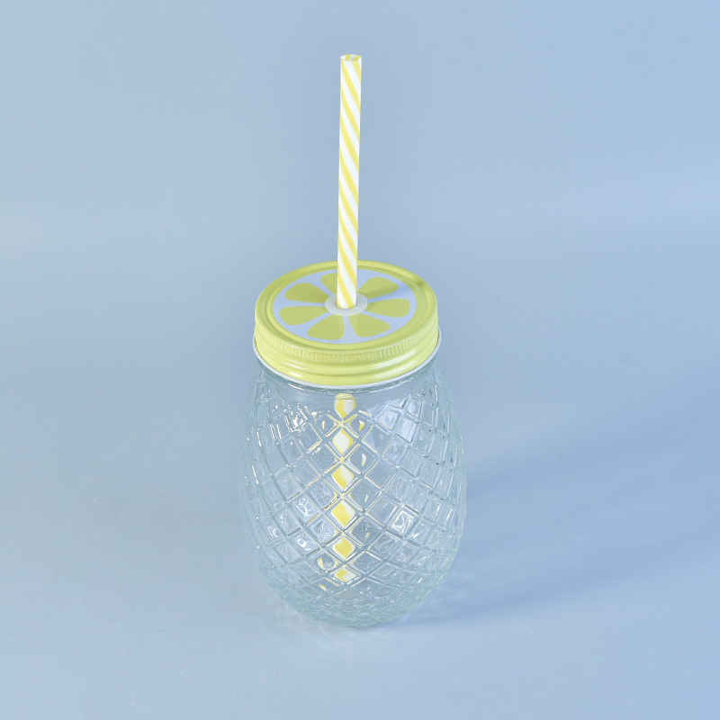 Pineapple Glass Drinking Jar