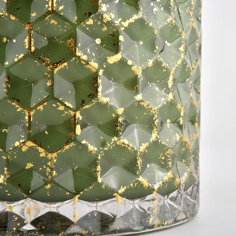 Empty green Candle Vessels with lids Glass Container Wholesale Empty green Candle Vessels with lids Glass Container Wholesale