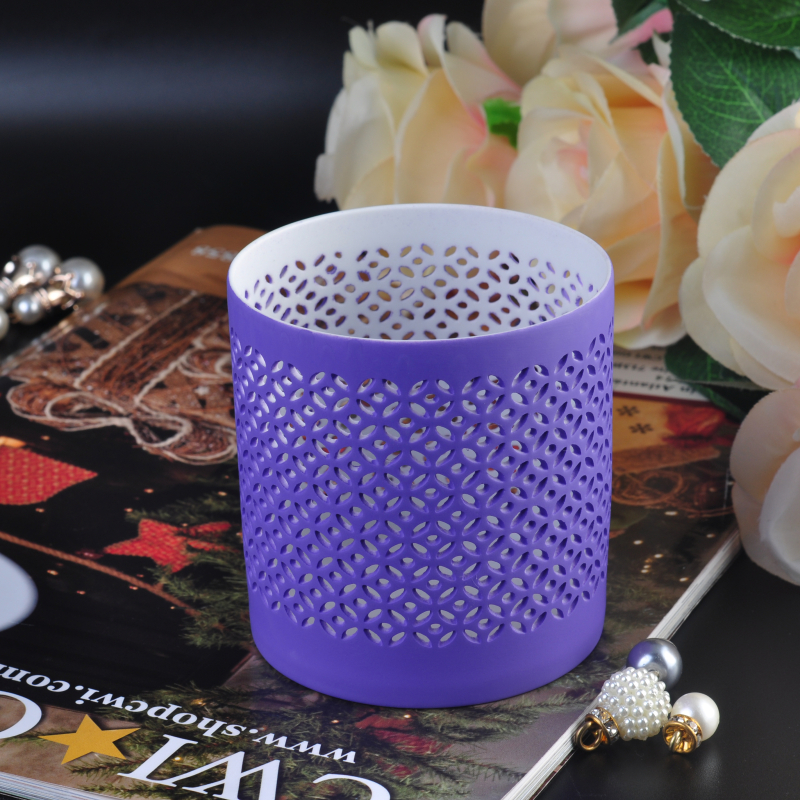 purple hollow-out ceramic candle holder white inner
purple hollow-out ceramic candle holder white inner