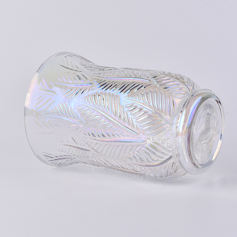 Colorful penniform ion plating glasscandle holder Colorful penniform ion plating glasscandle holder
