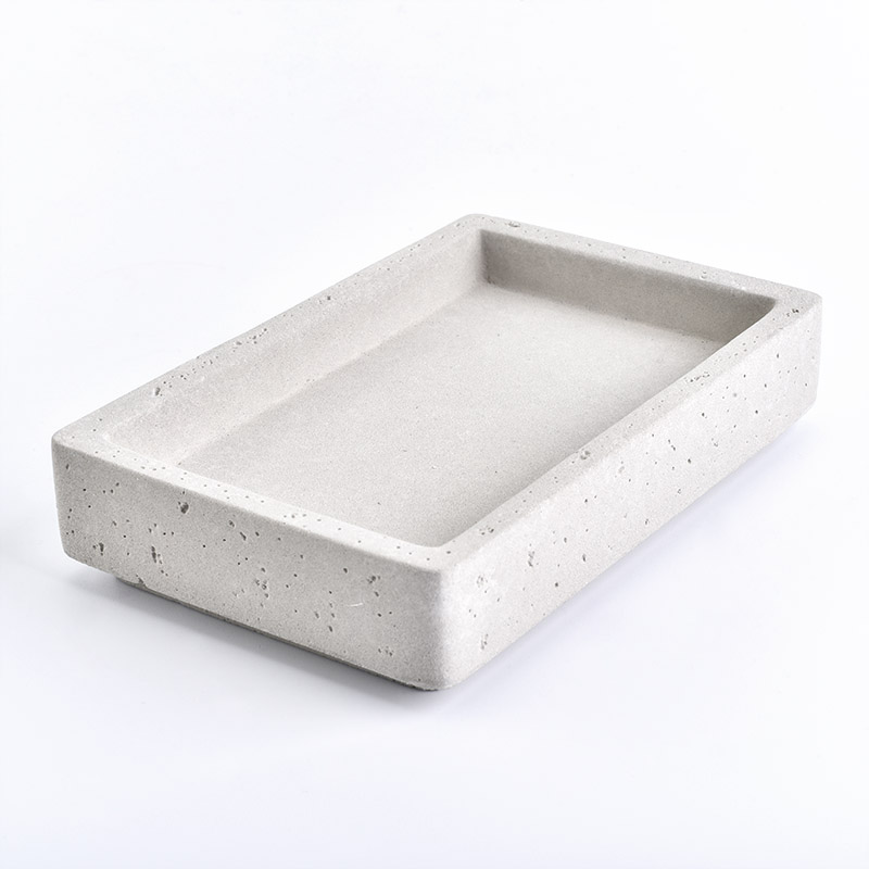 simple style concrete soap container 
