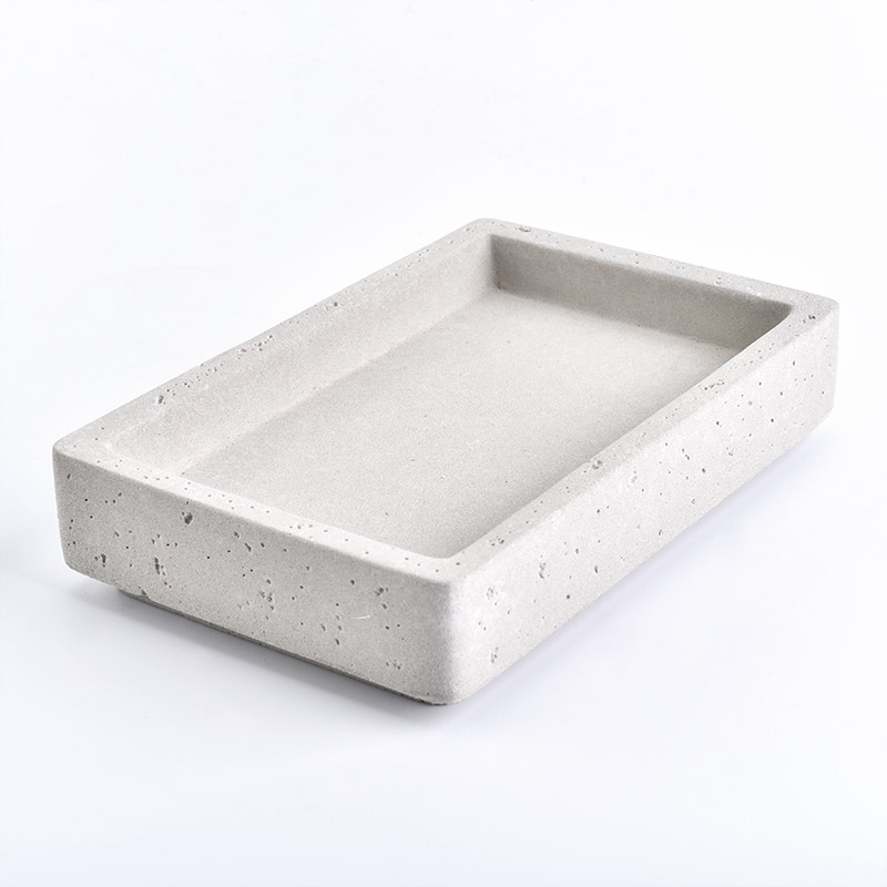 Concrete bathroom soap dish grey simple style soap holder 