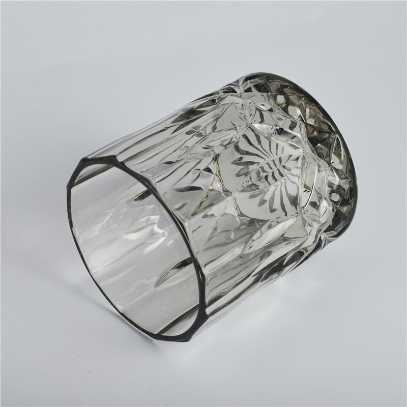 Diamond embossed bottom home decoration high quality glass candle holder Diamond embossed bottom home decoration high quality glass candle holder