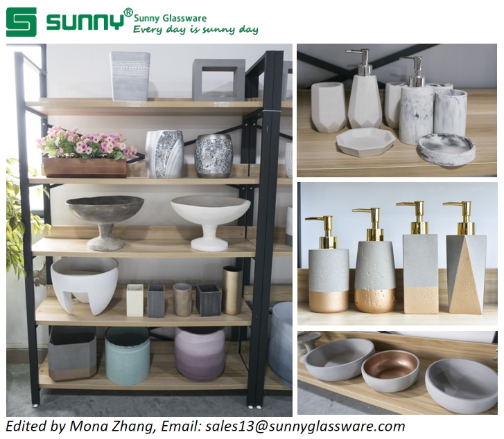 Concrete Bathroom Accessories Set Concrect Pot Concrete Bathroom Accessories Set Concrect Pot