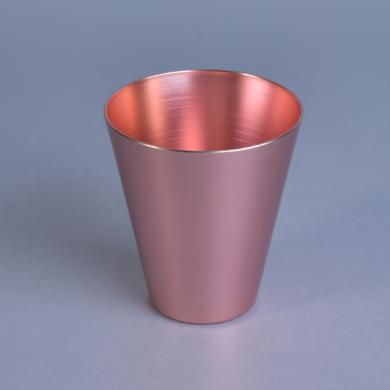 95ml aluminium metal rose gold wide mouth candle holder