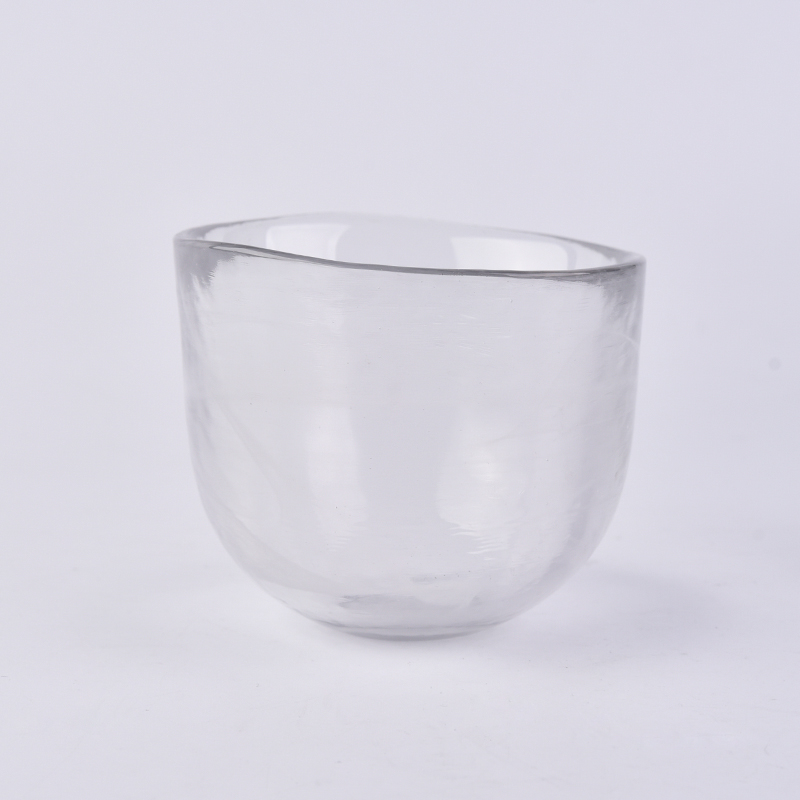 Hurricane effect black candle glass containers wholesale