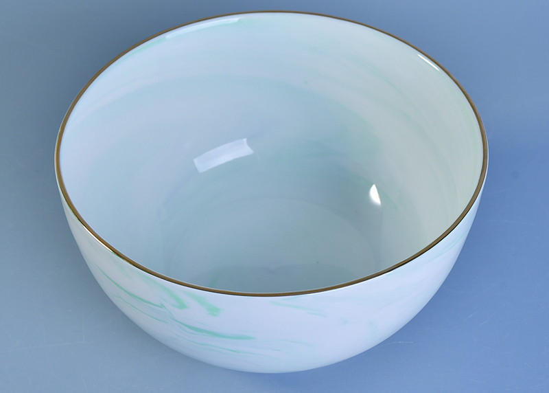 Wholesale marbled ceramic candle bowl