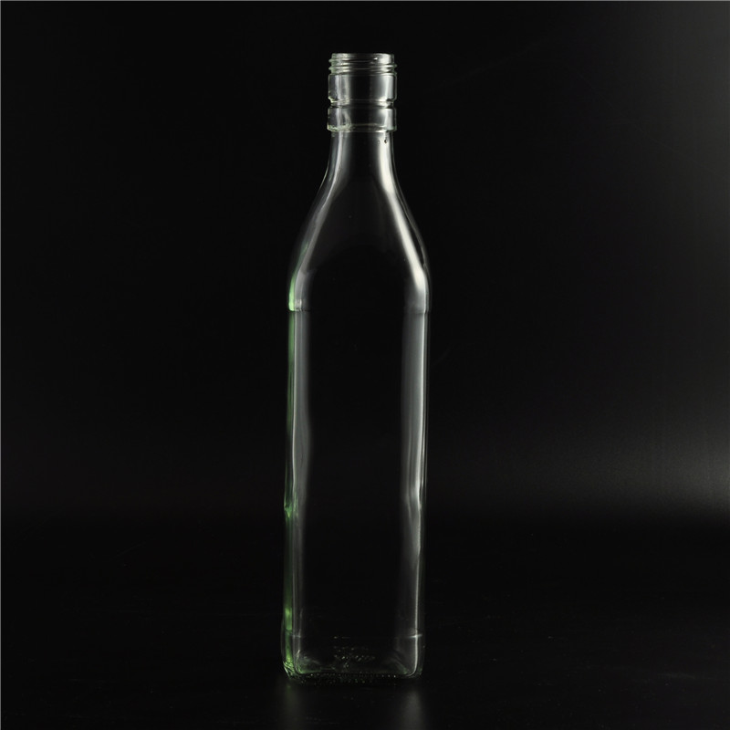 Clear glass wine bottle 