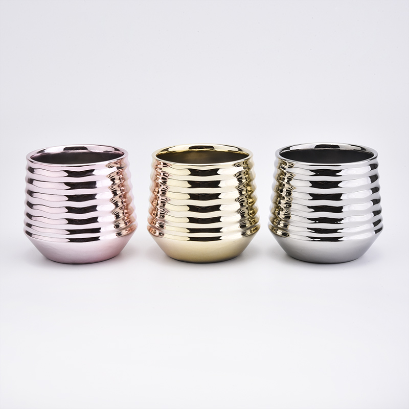 New Arrival Gold Ceramic Candle Jars