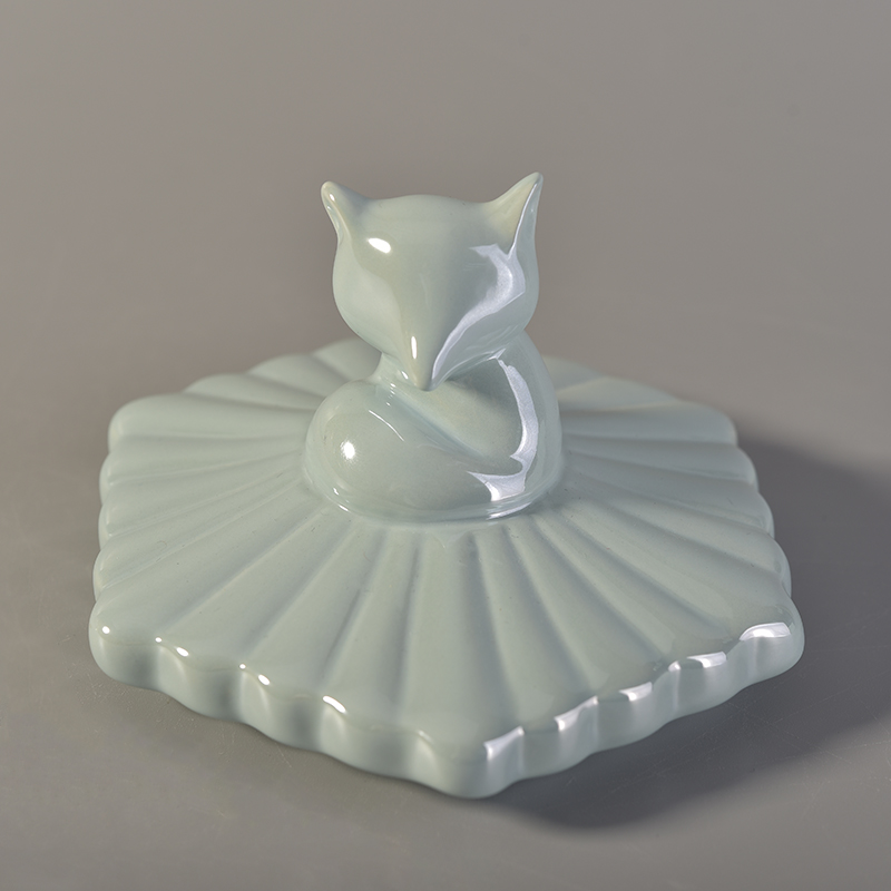 light blue ceramic candle holder with lid light blue ceramic candle holder with lid