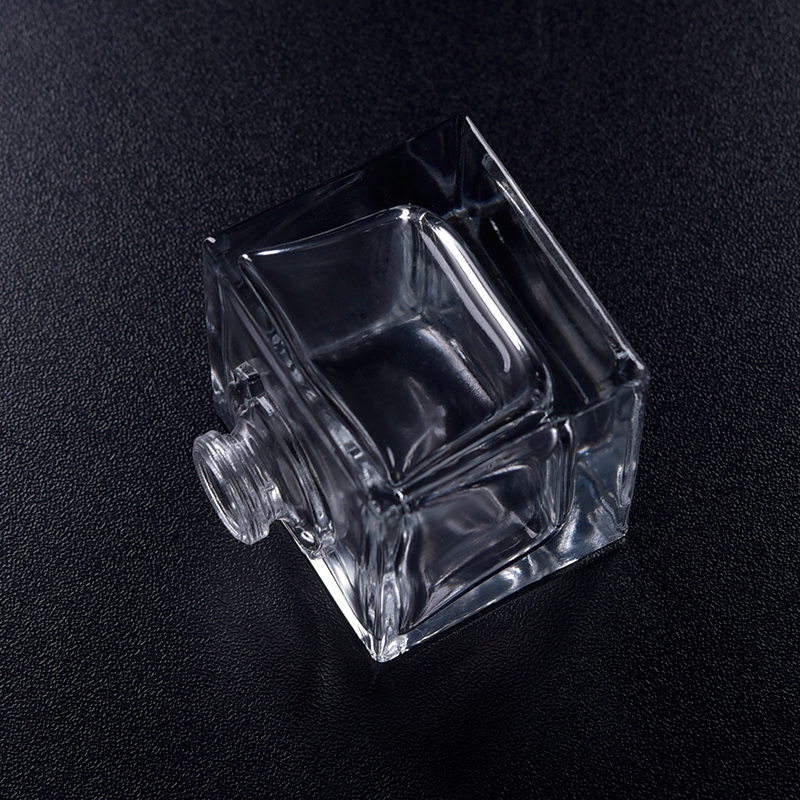 Cube transparent glass fragrance bottle