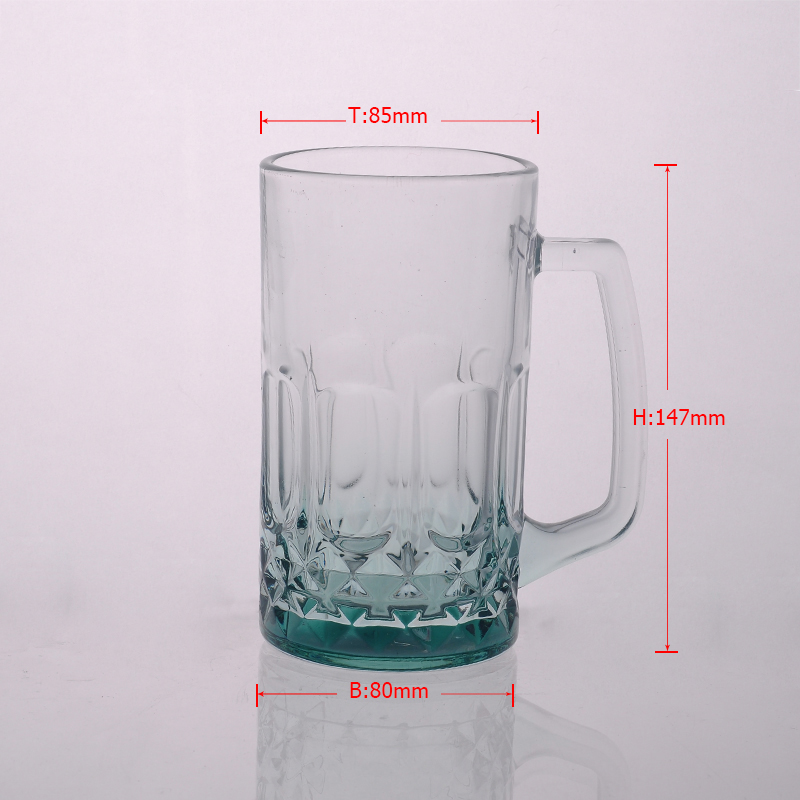 510ml high capacity coloring handle beer cup drinking cup
