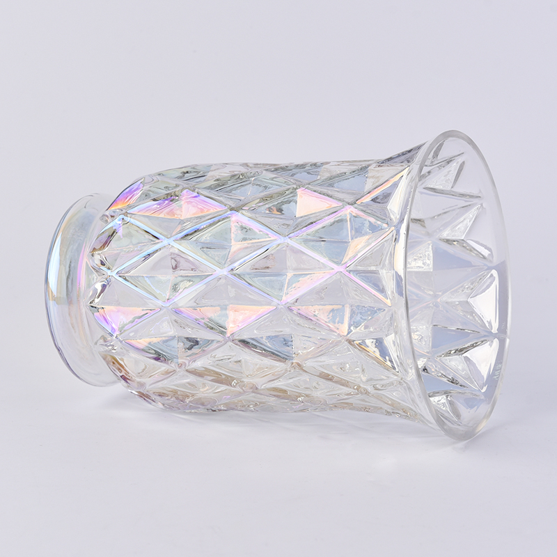 Colorful Diamond Glass Candle Holder Colorful Diamond Glass Candle Holder