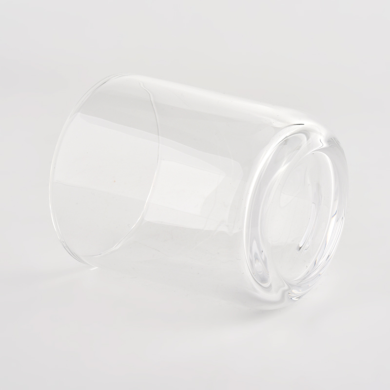 Wholesale clear glass candle jar cylinder glass candle holder for wedding