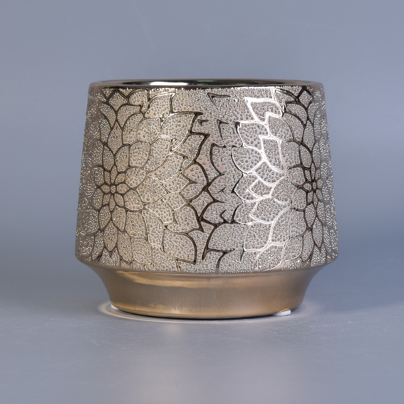 gold luxury peony chic ceramic jar gold luxury peony chic ceramic jar