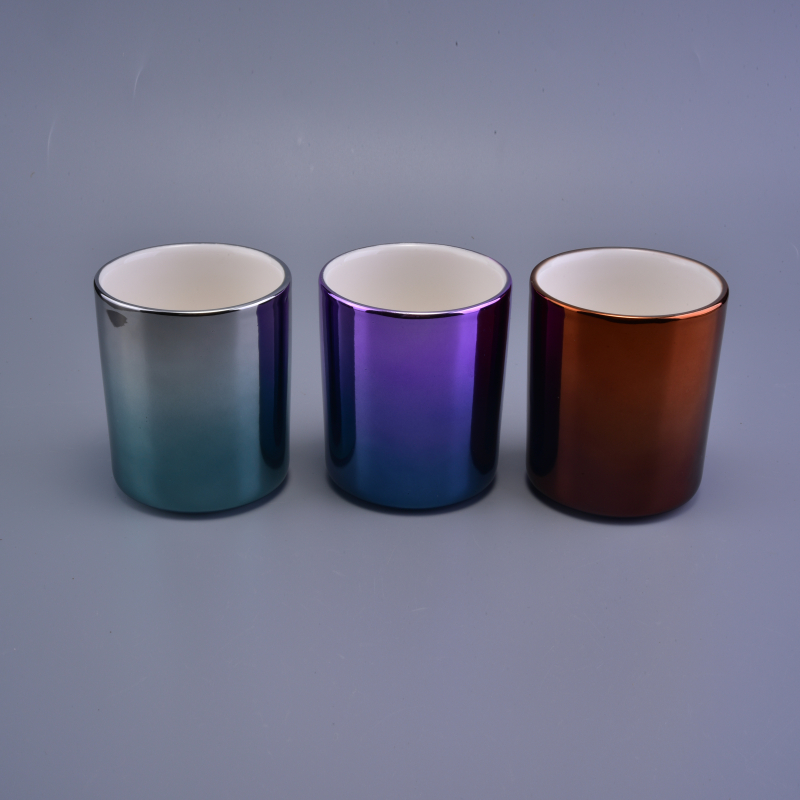 Colorful ceramic candle vessel iridescent surface
Colorful ceramic candle vessel iridescent surface