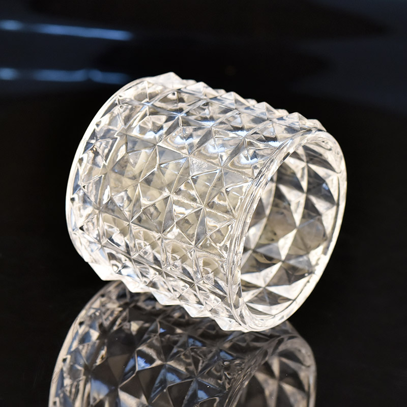 Hot sale crystal glass candle jar for candle making