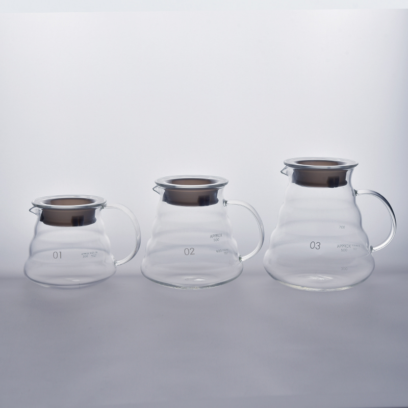 unique design borosilicate coffee glass pot