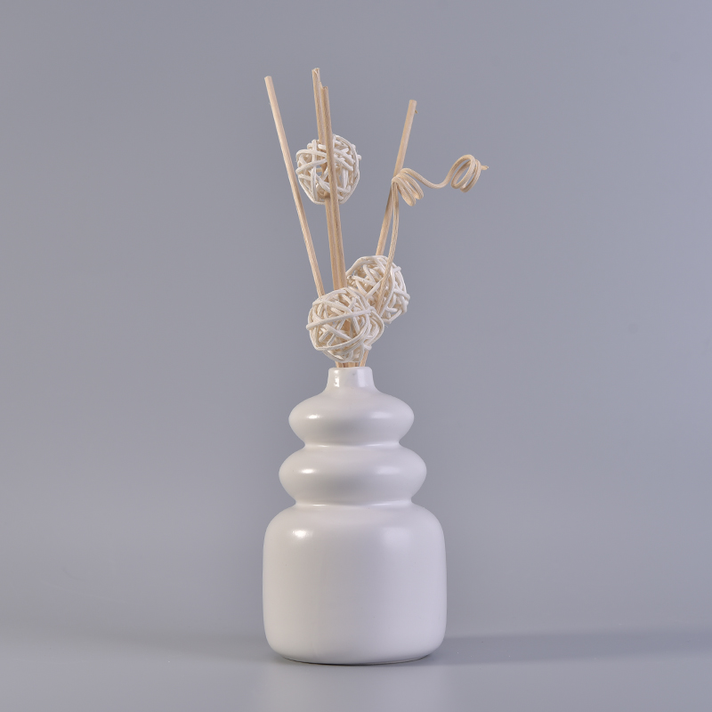 white semi-porcelain scented oil reed diffuser bottle