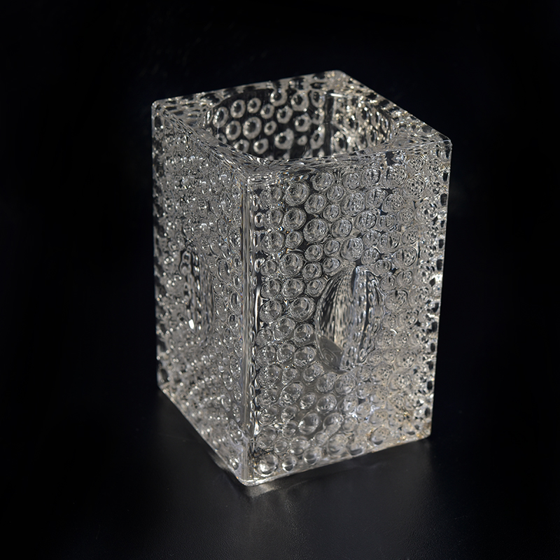 Wave point embossed decoration glass candle holder Wave point embossed decoration glass candle holder