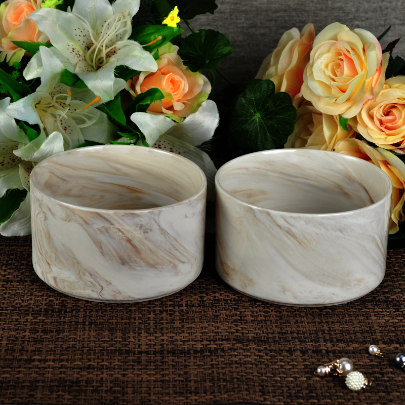 Wholesale ceramic marble jars for candle holder
