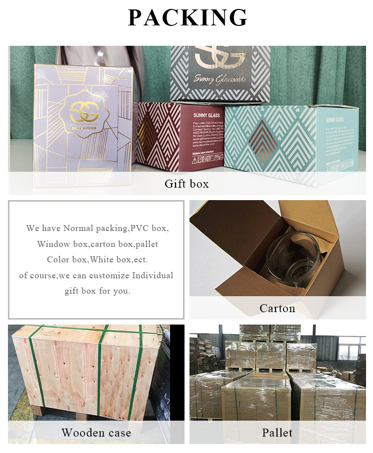 Sunny Glassware Newly design luxury cylinder glass candle jar for wholesale Sunny Glassware Newly design luxury cylinder glass candle jar for wholesale