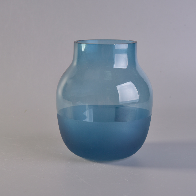 smooth frosted glass candle holders or diffuse bottle