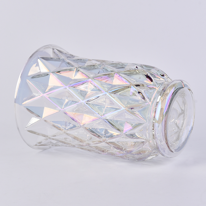 Colorful Diamond Glass Candle Holder Colorful Diamond Glass Candle Holder