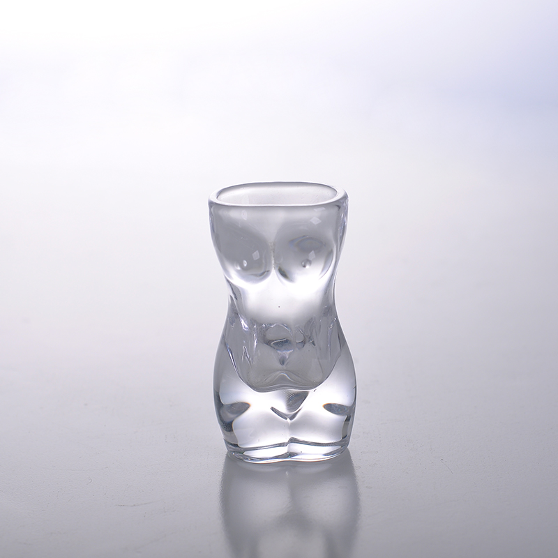 Human body shaped glass cup