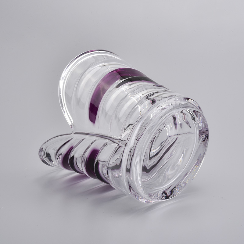 flower shape unique design glass votive jars
