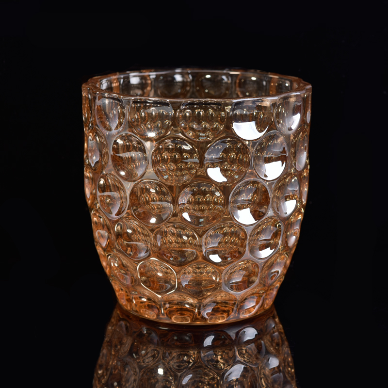 Gold embossed glass candle holder Gold embossed glass candle holder
