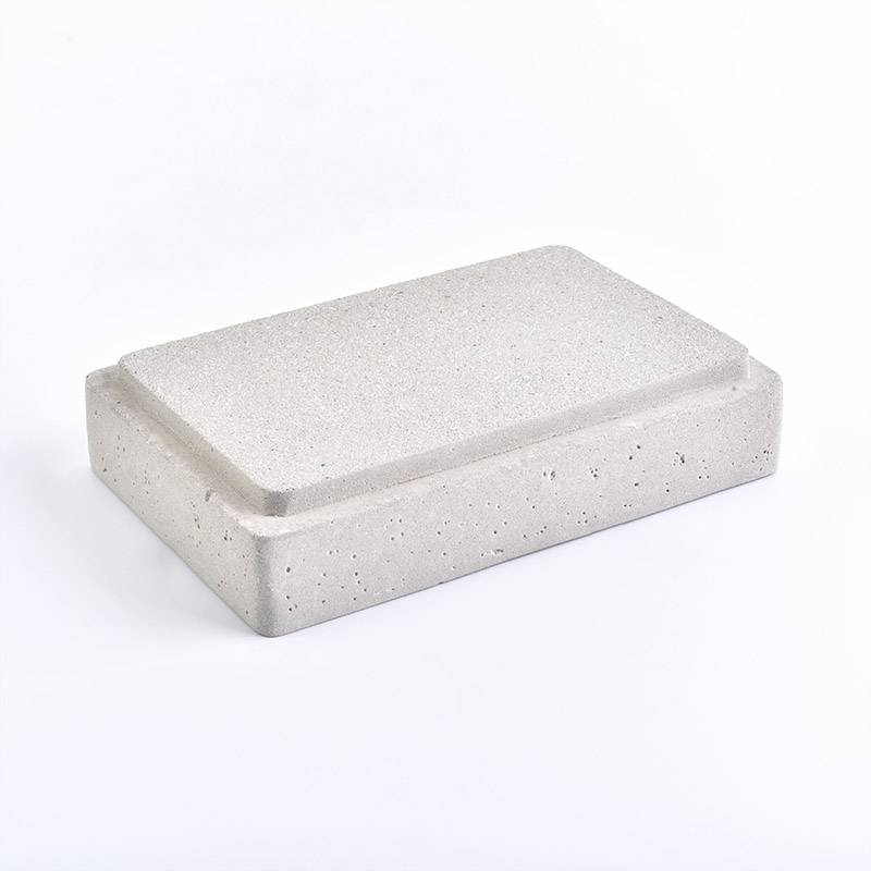 Concrete bathroom soap dish grey simple style soap holder 