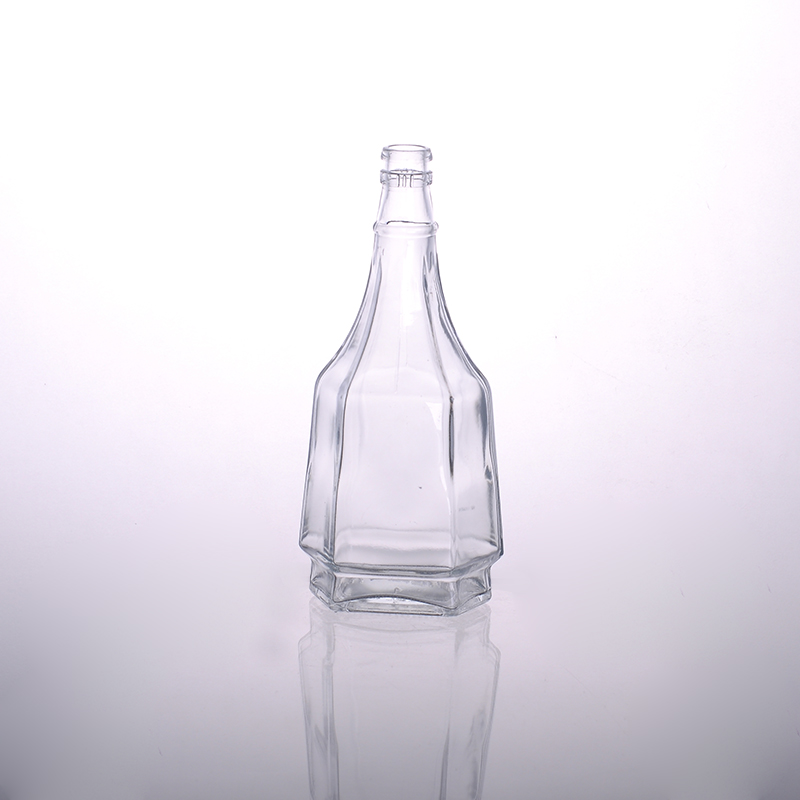 Transparent glass whisky bottle wholesale