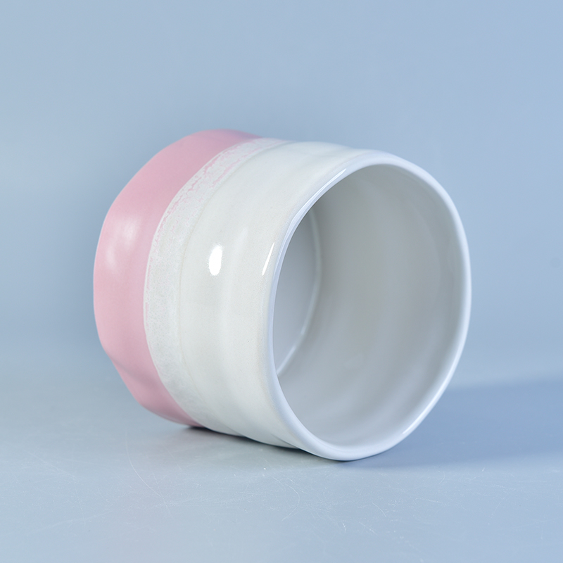 lovely pink ceramic candle holder